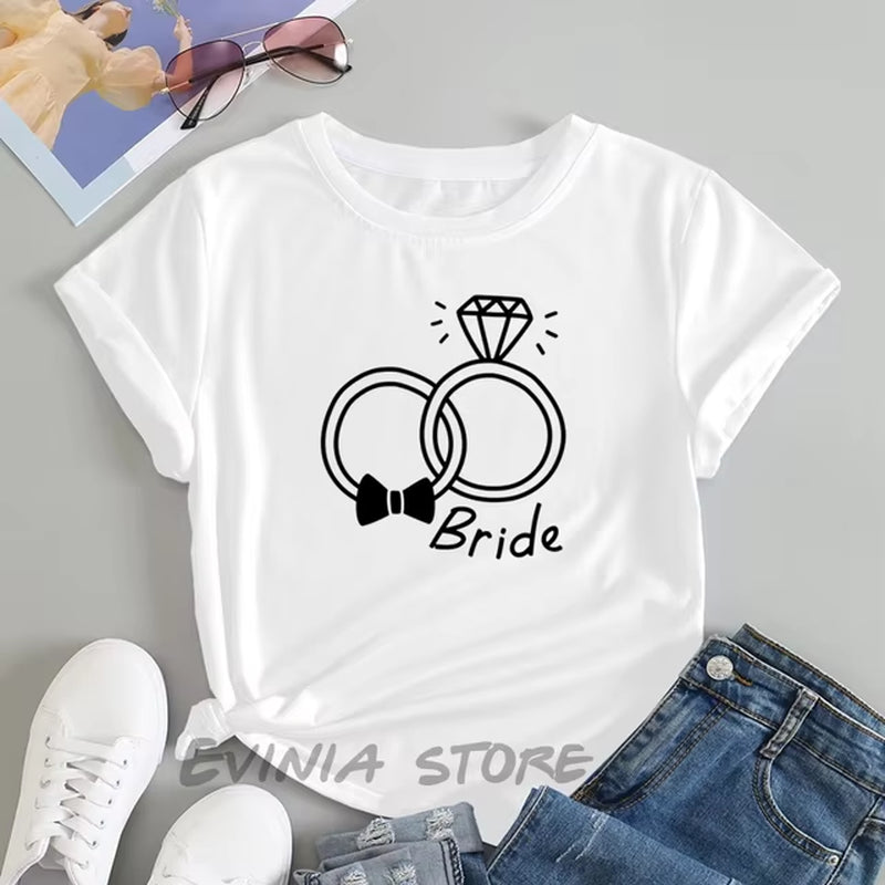 Bachelorette Party T Shirts Wife of the Party Bridesmaid Shirt Wedding Party Gift Team Bride Tshirt Clothes Maid of Honor Tee