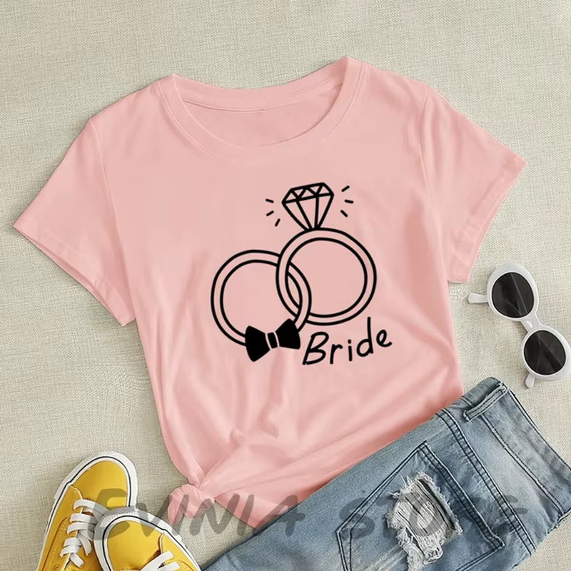 Bachelorette Party T Shirts Wife of the Party Bridesmaid Shirt Wedding Party Gift Team Bride Tshirt Clothes Maid of Honor Tee